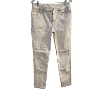 Lou & Grey Women's Slouchy Skinny Jeans White Size 28 Mid Rise Denim‎